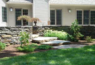 Elegant steps leading to the lawn