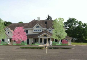 Elevation drawing to model the mix and location of trees and shrubs