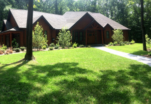 A new home nestled in the woods in Northampton